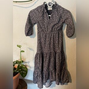 Mia Joy Gray Maxi Long Sleeve Dress